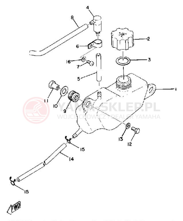 Schemat "Miska olejowa" do Yamaha MX125A