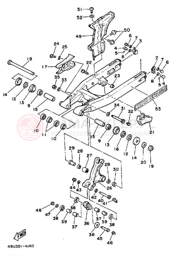 Schemat "wahacz" do Yamaha IT200S