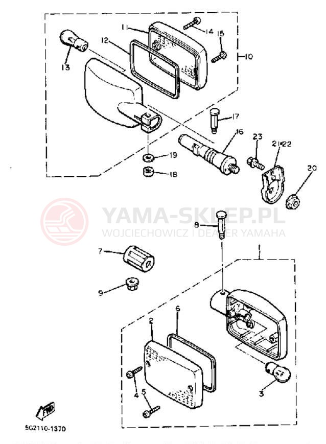 Schemat "kierunkowskazy" do Yamaha XJ750RK