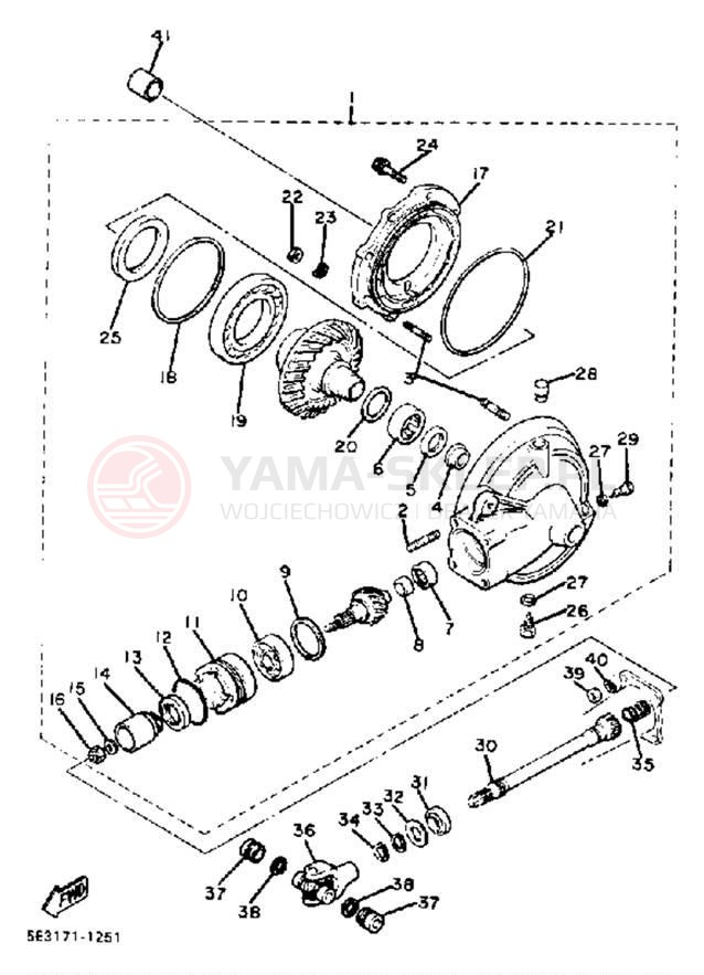 Schemat "Wał napędowy" do Yamaha XV920K