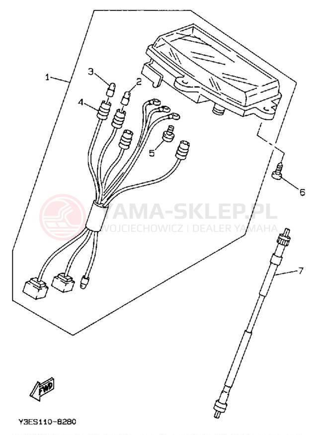 Schemat "licznik" do Yamaha ZUMA CW50TA