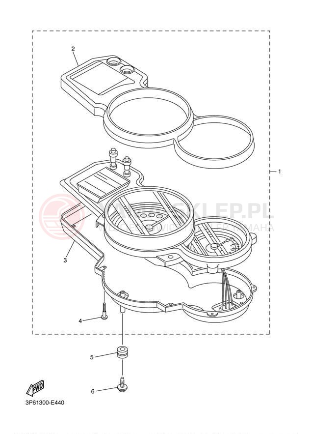 Schemat "licznik" do Yamaha FJR1300A FJR13AXCB/FJR13AXB