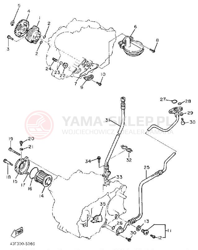Schemat "Pompa olejowa" do Yamaha XT600UC/XT600U