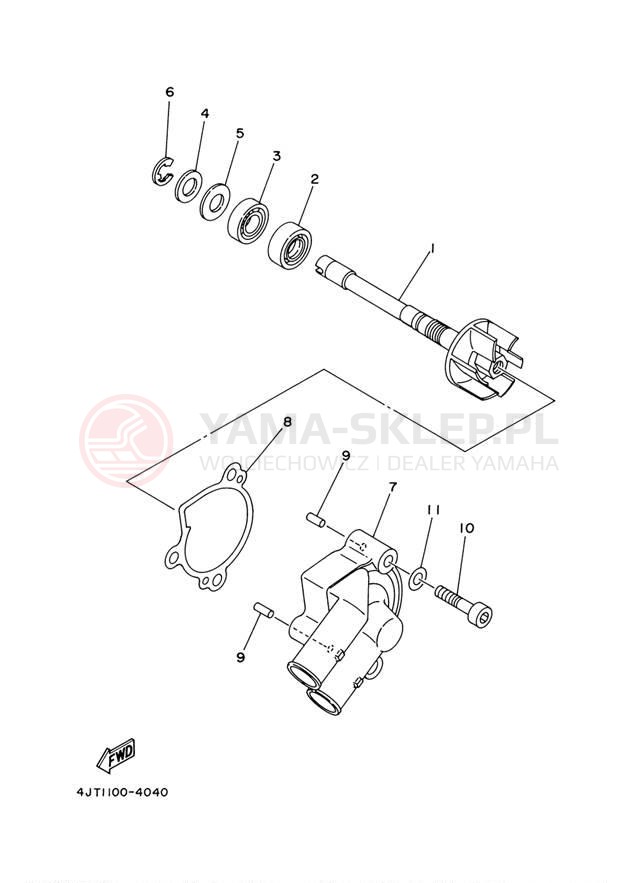 Schemat "Pompa wody" do Yamaha TZ125M