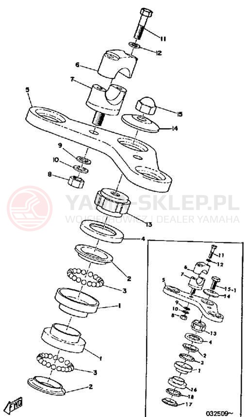 Schemat "Półki zawieszenia" do Yamaha JT1/JT1L