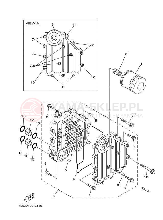 Schemat "Chłodnica oleju" do Yamaha SX192 RM1800CM/RM1800DM
