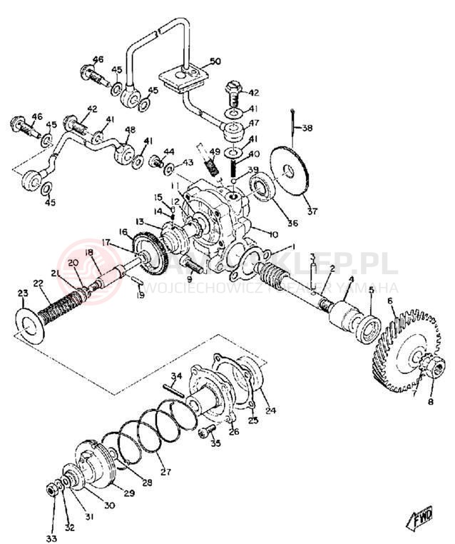 Schemat "Pompa olejowa" do Yamaha YAS1C