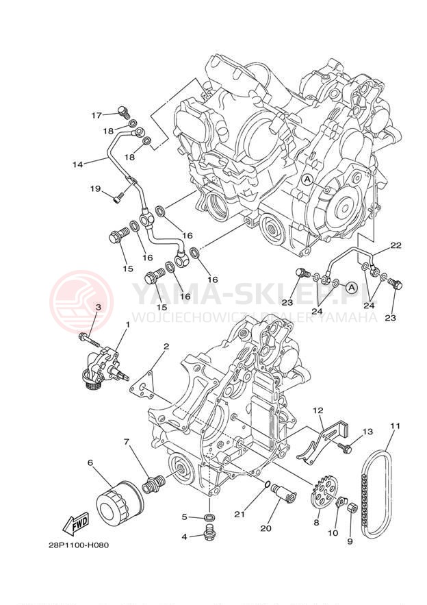 Schemat "Pompa olejowa" do Yamaha GRIZZLY 700 EPS 4WD YFM7FGPBGR