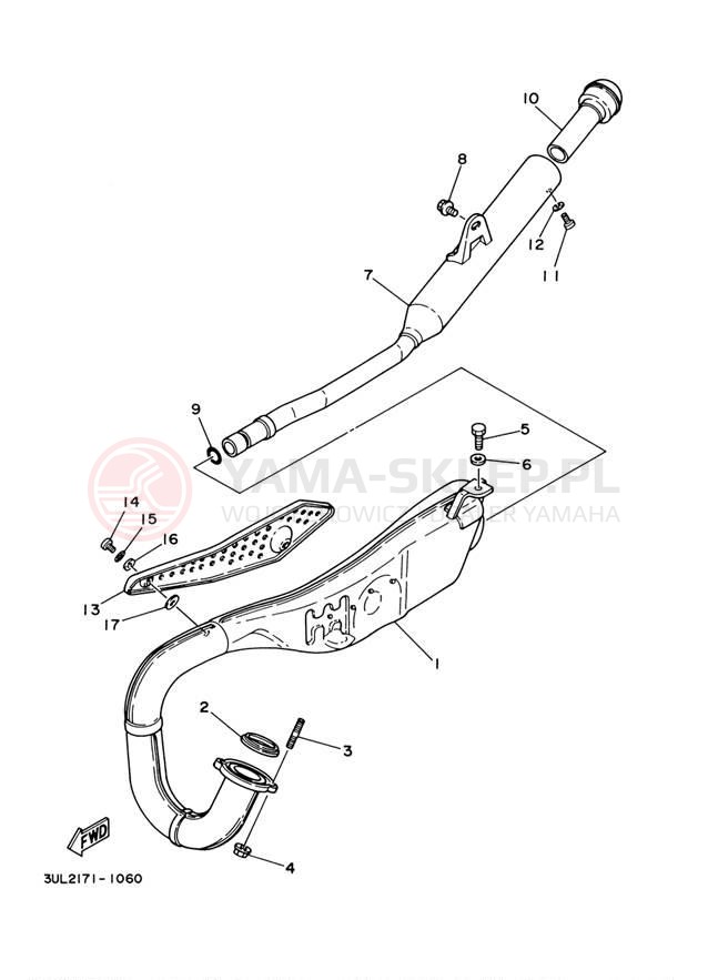 Schemat "Wydech końcowy" do Yamaha RT100 RT100M