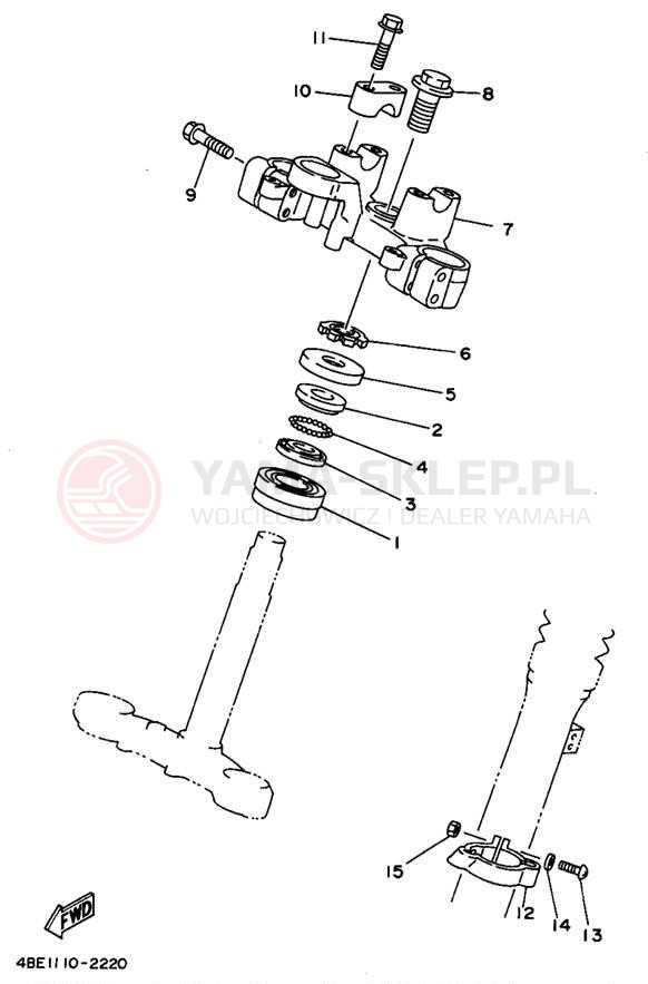 Schemat "Półki zawieszenia" do Yamaha SEROW XT225F/XT225FC