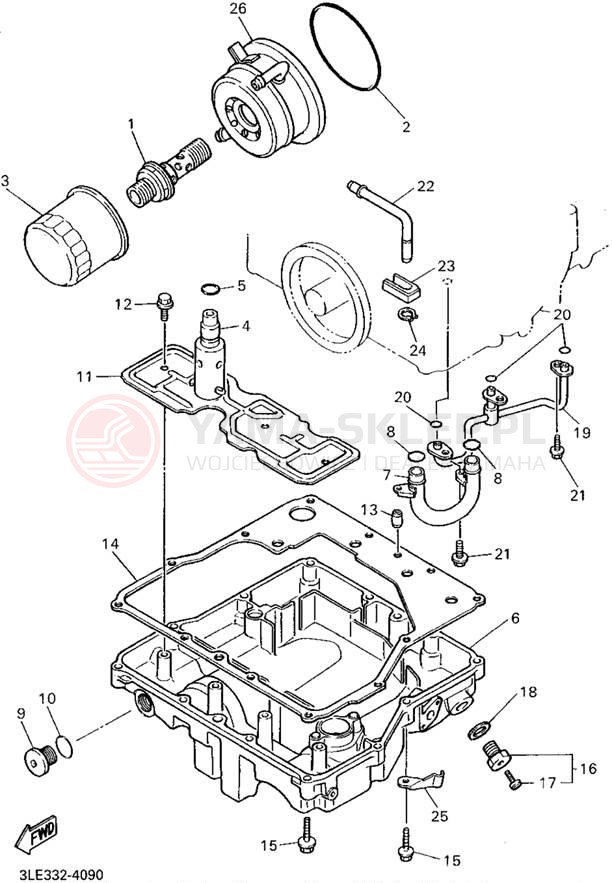 Schemat "Filtr oleju" do Yamaha FZR1000G/FZR1000GC