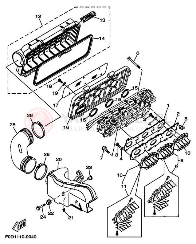 Schemat "Wtrysk paliwa" do Yamaha XR1800 XRT1200Z