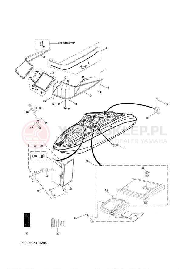 Schemat "HELM" do Yamaha SX210 FRT1100BJ