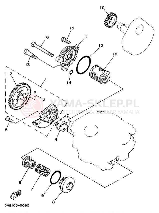 Schemat "Pompa olejowa" do Yamaha BIG WHEEL ELEC START BW200ES