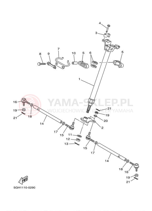 Schemat "Półki zawieszenia" do Yamaha KODIAK 2WD YFM400AMC/YFM400AM