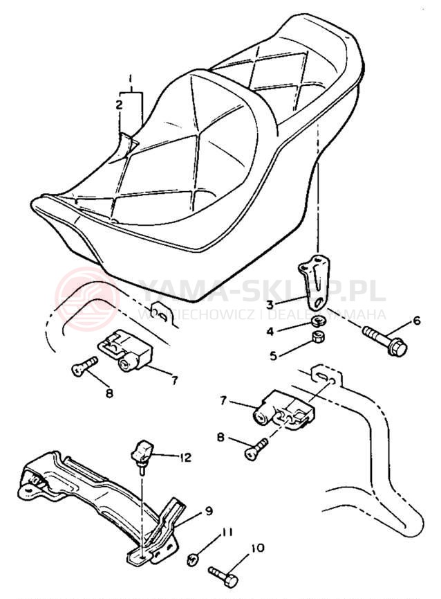 Schemat "siedzenie" do Yamaha XVZ12TK