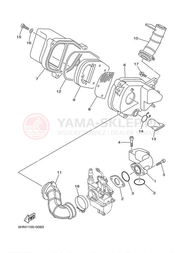 Schemat "Wtrysk paliwa" do Yamaha TTR90 TTR90M/TTR90MC