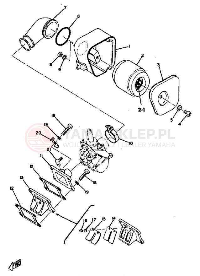 Schemat "Wtrysk paliwa" do Yamaha GT80MXB/GT80B