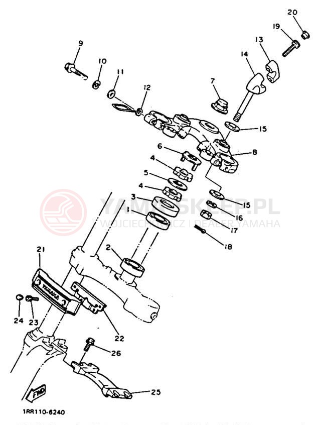 Schemat "Półki zawieszenia" do Yamaha VIRAGO 1100 XV1100D/XV1100DC