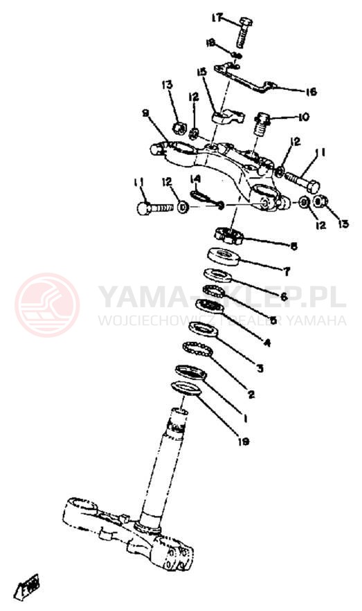 Schemat "Półki zawieszenia" do Yamaha YZ400C