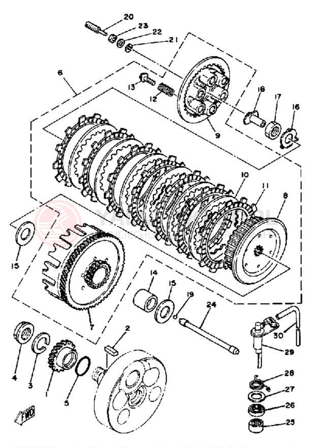 Schemat "sprzęgło" do Yamaha YZ465H