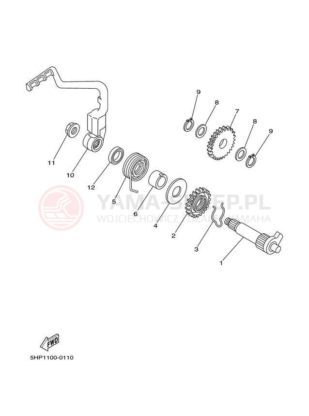 Schemat "rozrusznik" do Yamaha TT-R125E TTR125ET/TTR125LET