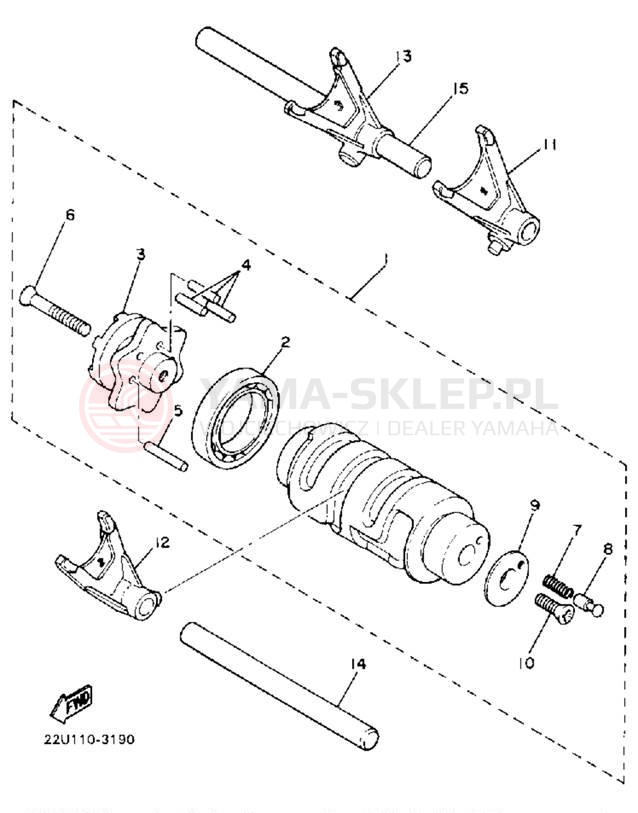Schemat "Wodziki, automat" do Yamaha VIRAGO 535 XV535U