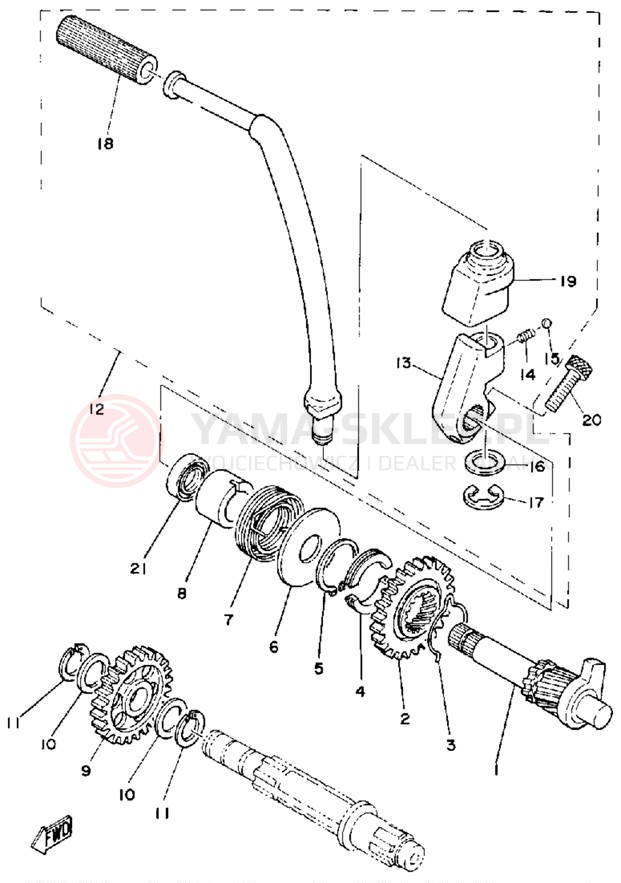 Schemat "rozrusznik" do Yamaha DT175G