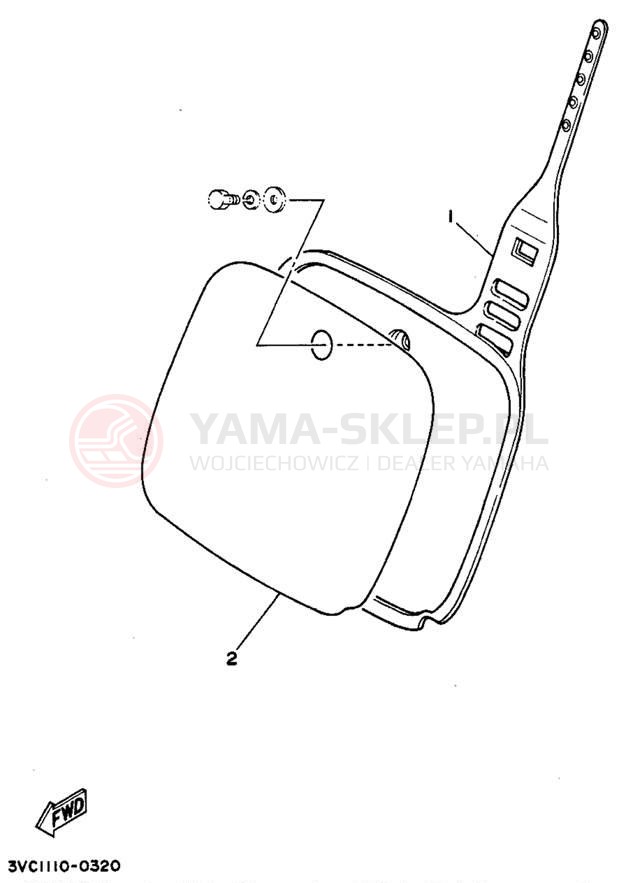 Schemat "elementy nadwozia" do Yamaha RT180A