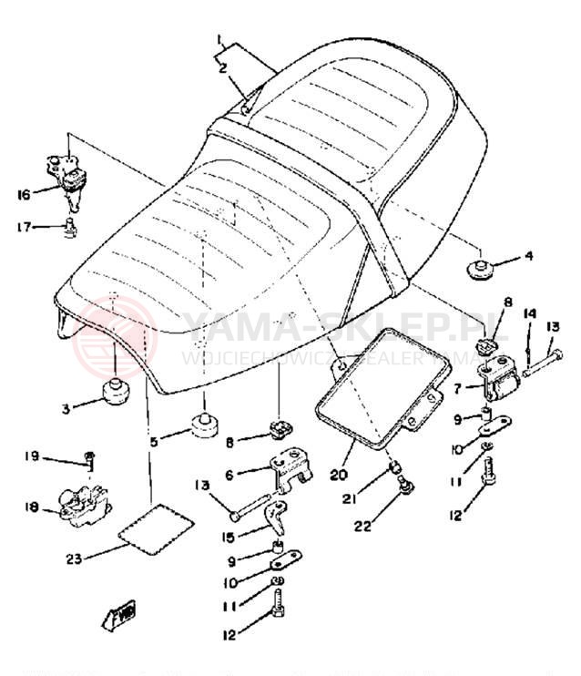Schemat "siedzenie" do Yamaha XS400_2F