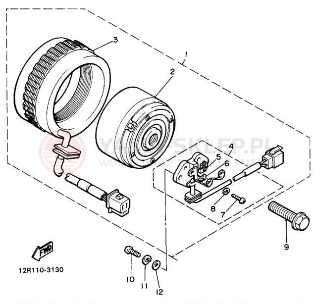 Schemat "prądnica" do Yamaha XS400J