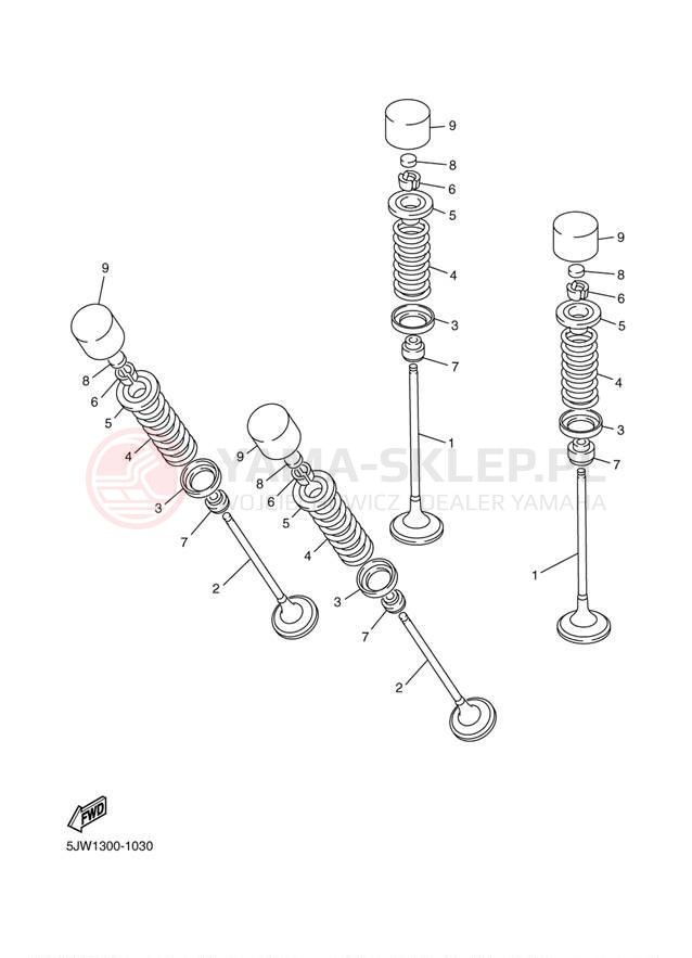Schemat "zawory" do Yamaha FJR1300 FJR1300S/FJR1300SC