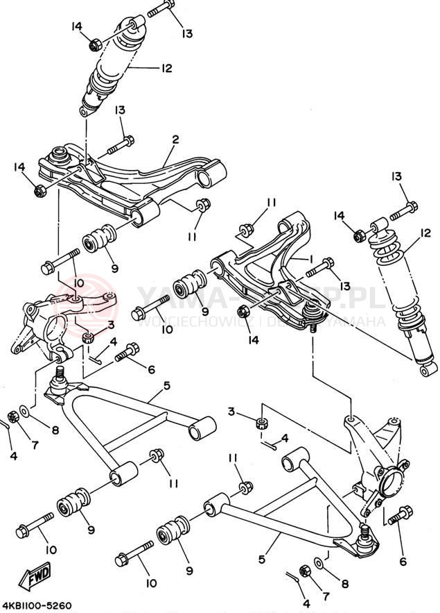Schemat "Koło przód" do Yamaha WOLVERINE YFM35FXG_M
