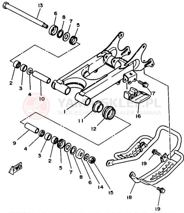 Schemat "wahacz" do Yamaha BLASTER YFS200D