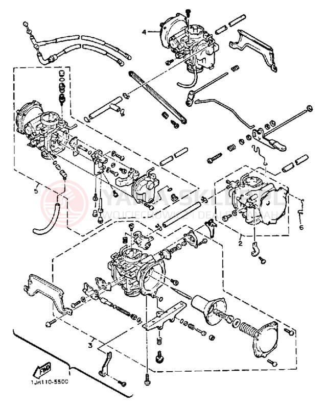 Schemat "Gaźnik" do Yamaha V MAX 1200 VMX12N/VMX12NC