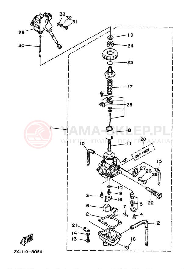Schemat "Gaźnik" do Yamaha BLASTER YFS200J_MN