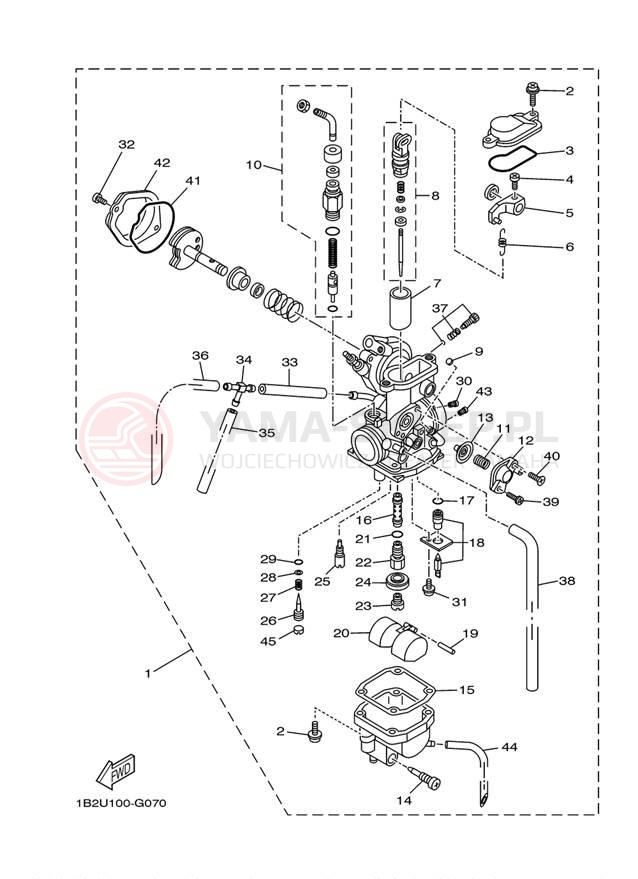 Schemat "Gaźnik" do Yamaha TTR125L TTR125LX
