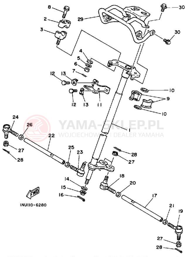 Schemat "Półki zawieszenia" do Yamaha MOTO-4 YFM200DXT