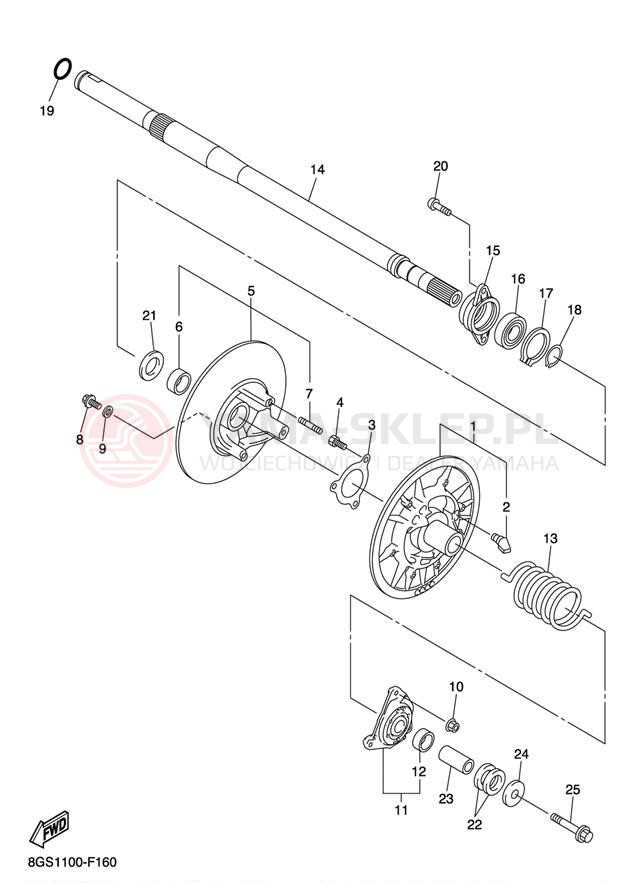 Schemat "Przeniesienie napędu" do Yamaha RS VIKING PROFESSIONAL VK10DG
