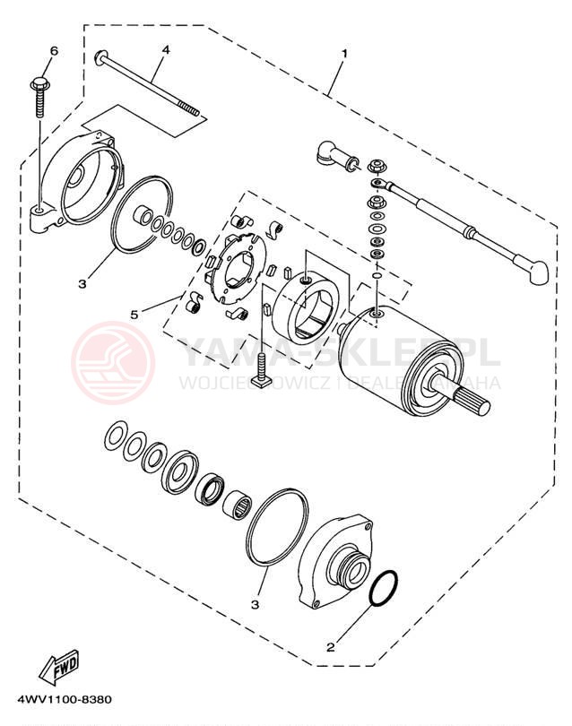 Schemat "rozrusznik" do Yamaha GRIZZLY YFM600FWAK/YFM600FWAK