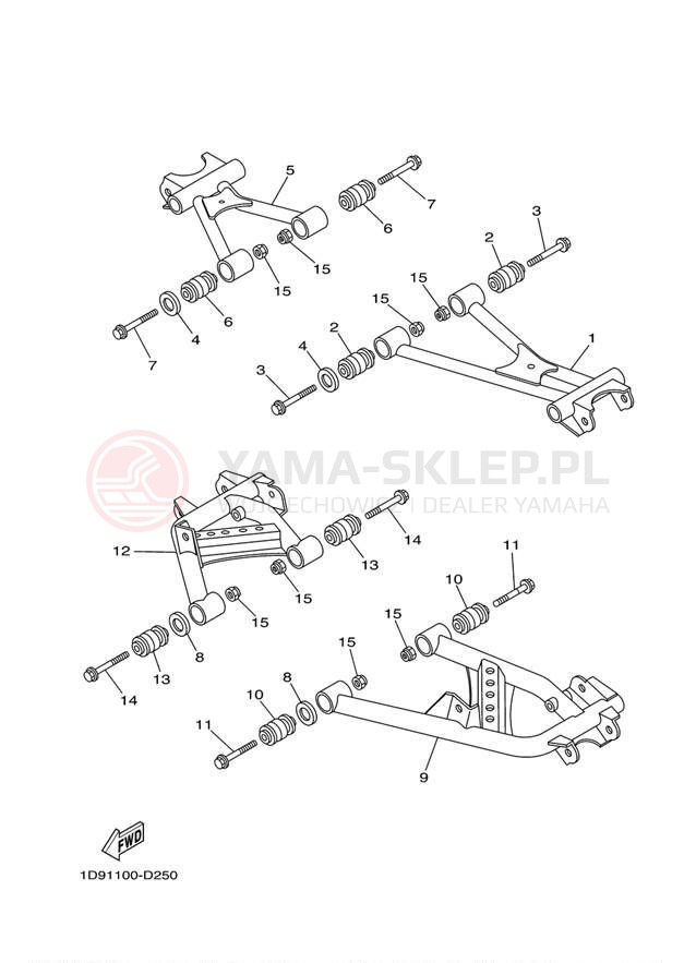 Schemat "wahacz" do Yamaha GRIZZLY 450 HUNTER YFM45FGHW