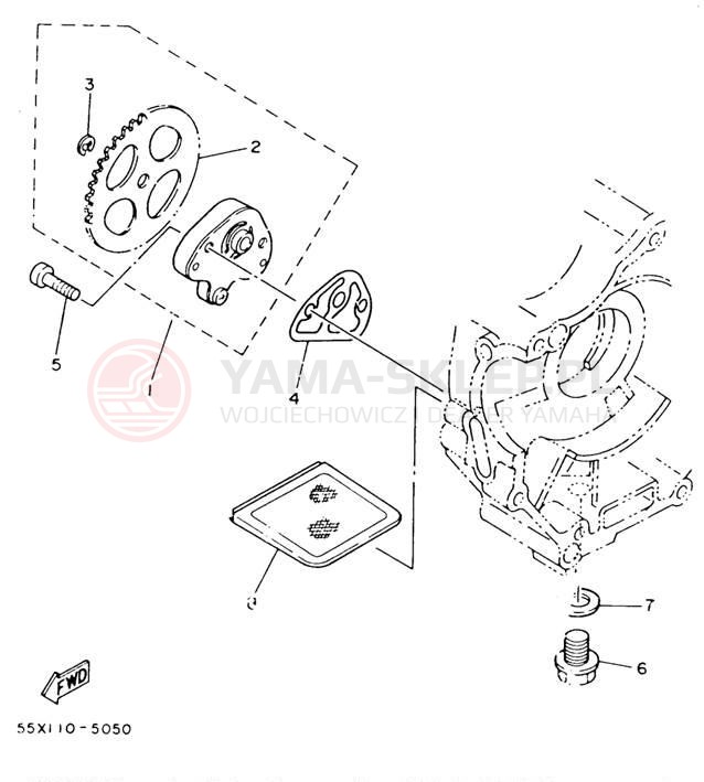 Schemat "Pompa olejowa" do Yamaha BADGER YFM80U