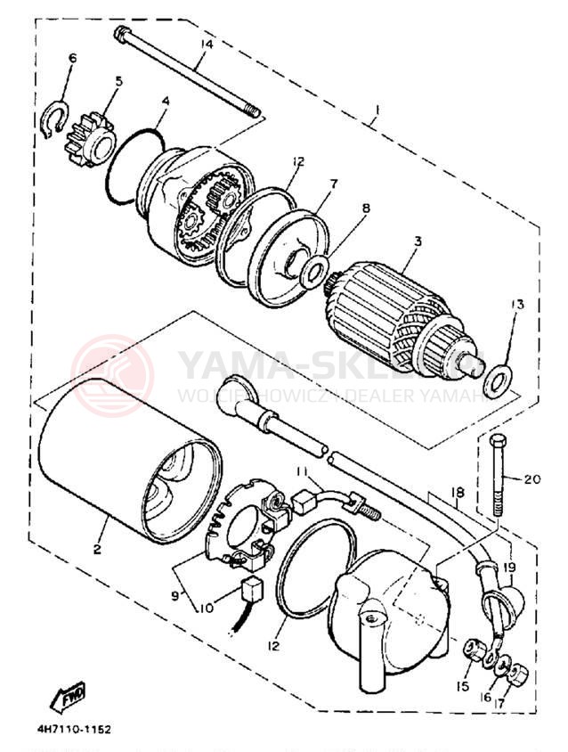 Schemat "rozrusznik" do Yamaha MAXIM XJ700S/XJ700SC