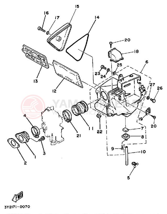 Schemat "Wtrysk paliwa" do Yamaha XT250K/XT250KC