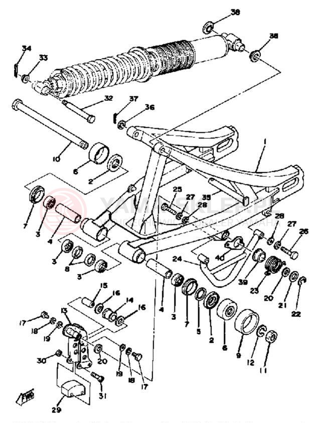 Schemat "wahacz" do Yamaha YZ400E
