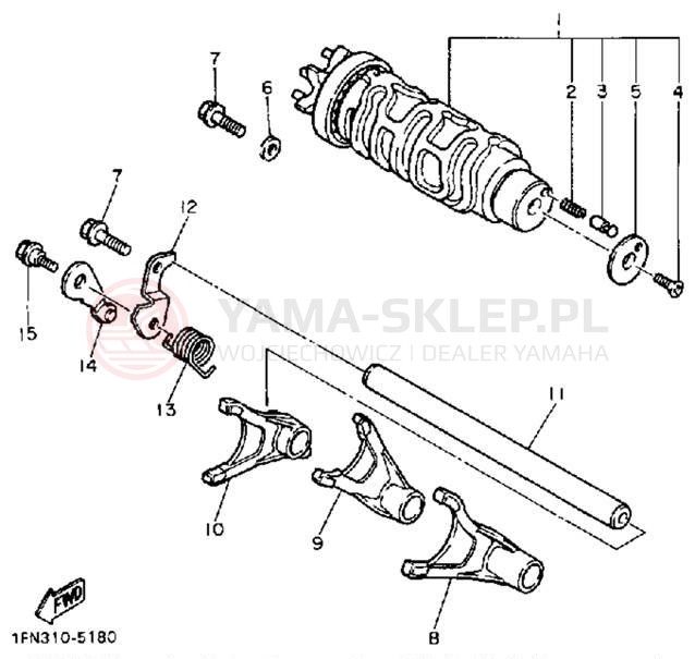 Schemat "Wodziki, automat" do Yamaha FZR1000BC/FZR1000B