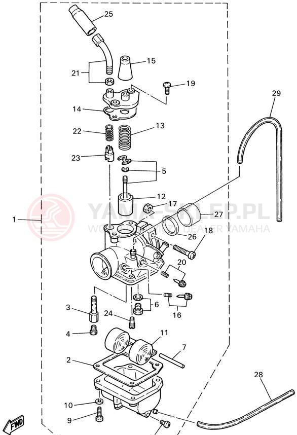 Schemat "Gaźnik" do Yamaha PW80 PW80P