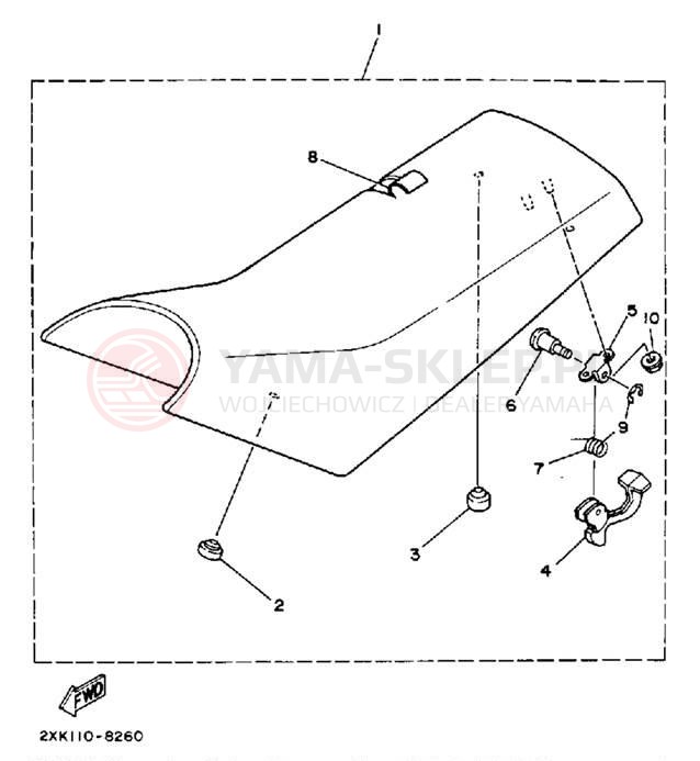 Schemat "siedzenie" do Yamaha WARRIOR YFM350XU