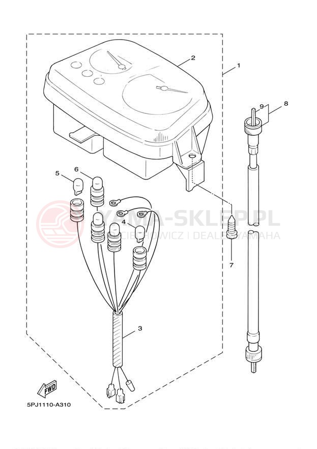 Schemat "licznik" do Yamaha ZUMA YW50S