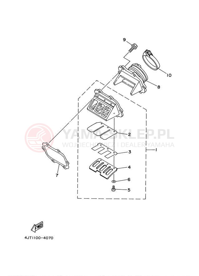 Schemat "Wtrysk paliwa" do Yamaha TZ125M